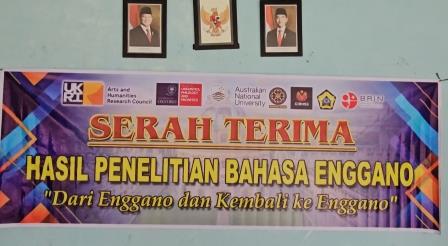 The banner of the delivery event in Enggano